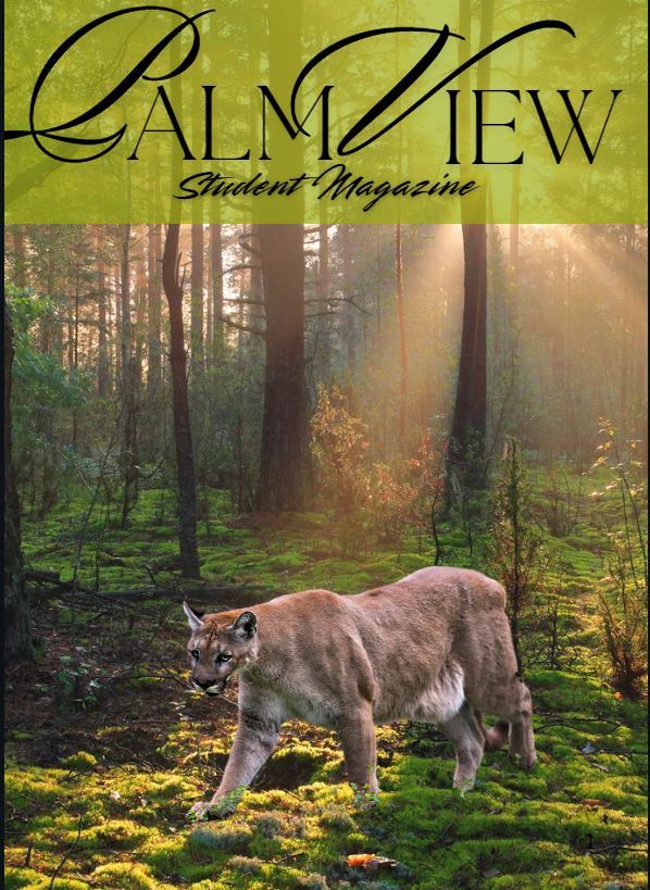  Front page of the student magazine with a picture of a panther on the front
